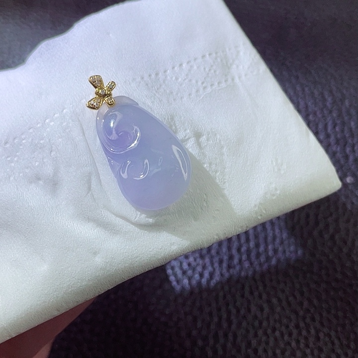 定制翡翠18K金镶嵌翡翠