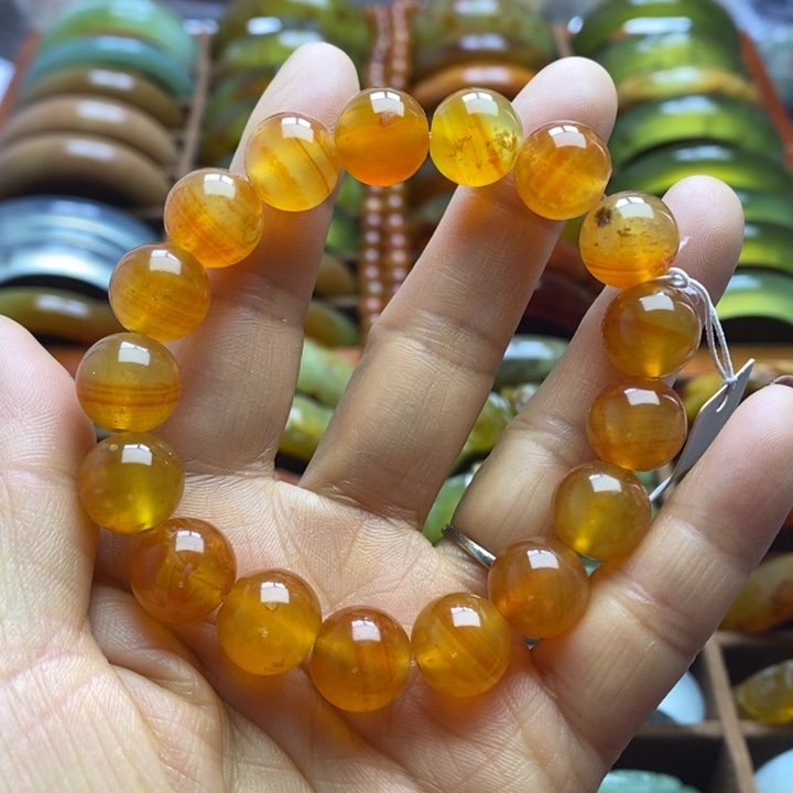 蛇纹石玉手链未镶嵌