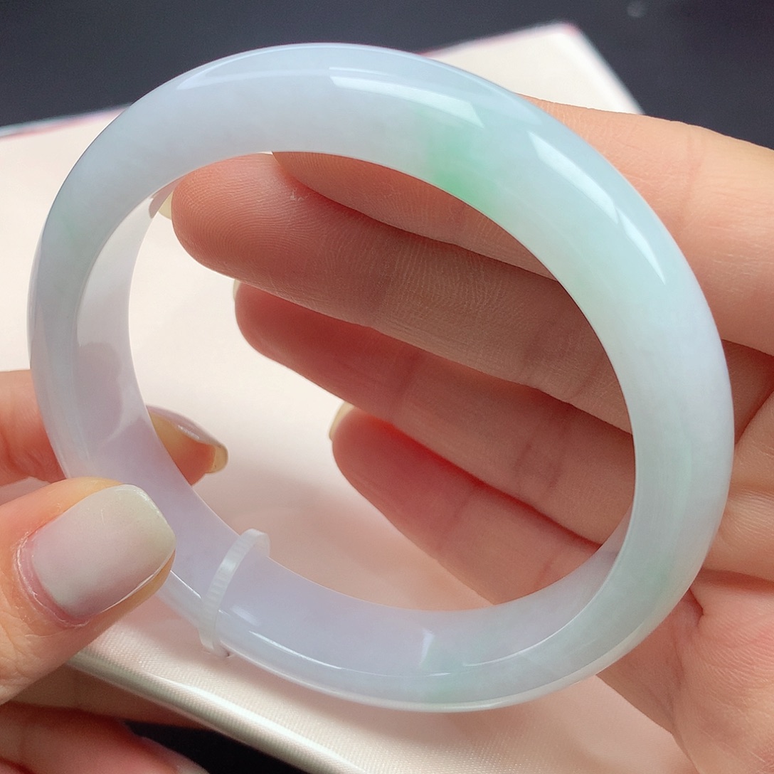 翡翠未镶嵌手镯59-60圈口