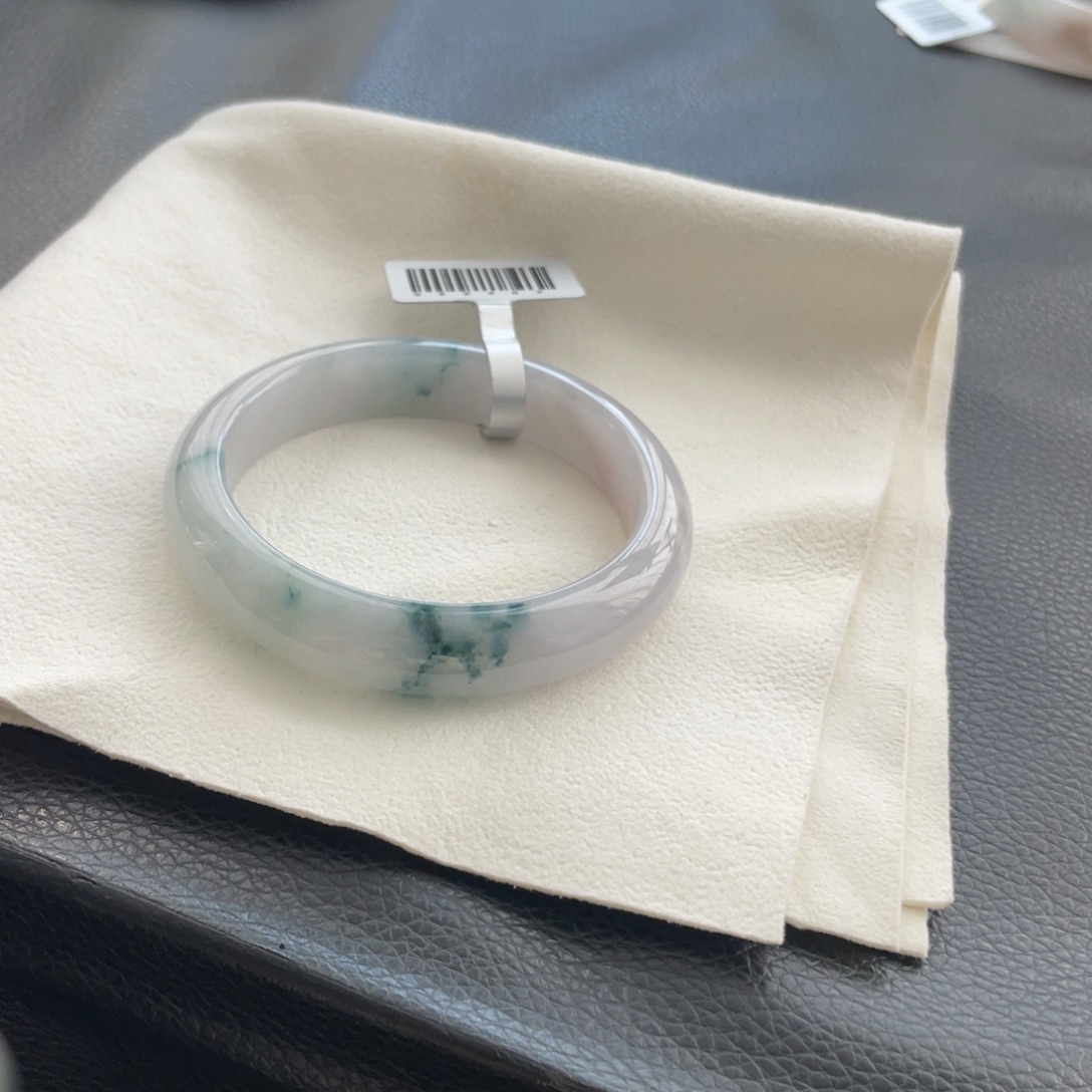 翡翠未镶嵌手镯纹55正圈