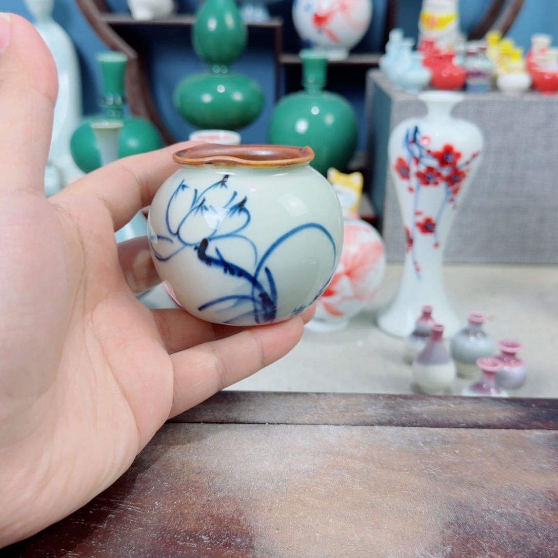 陶瓷手工小花器摆件