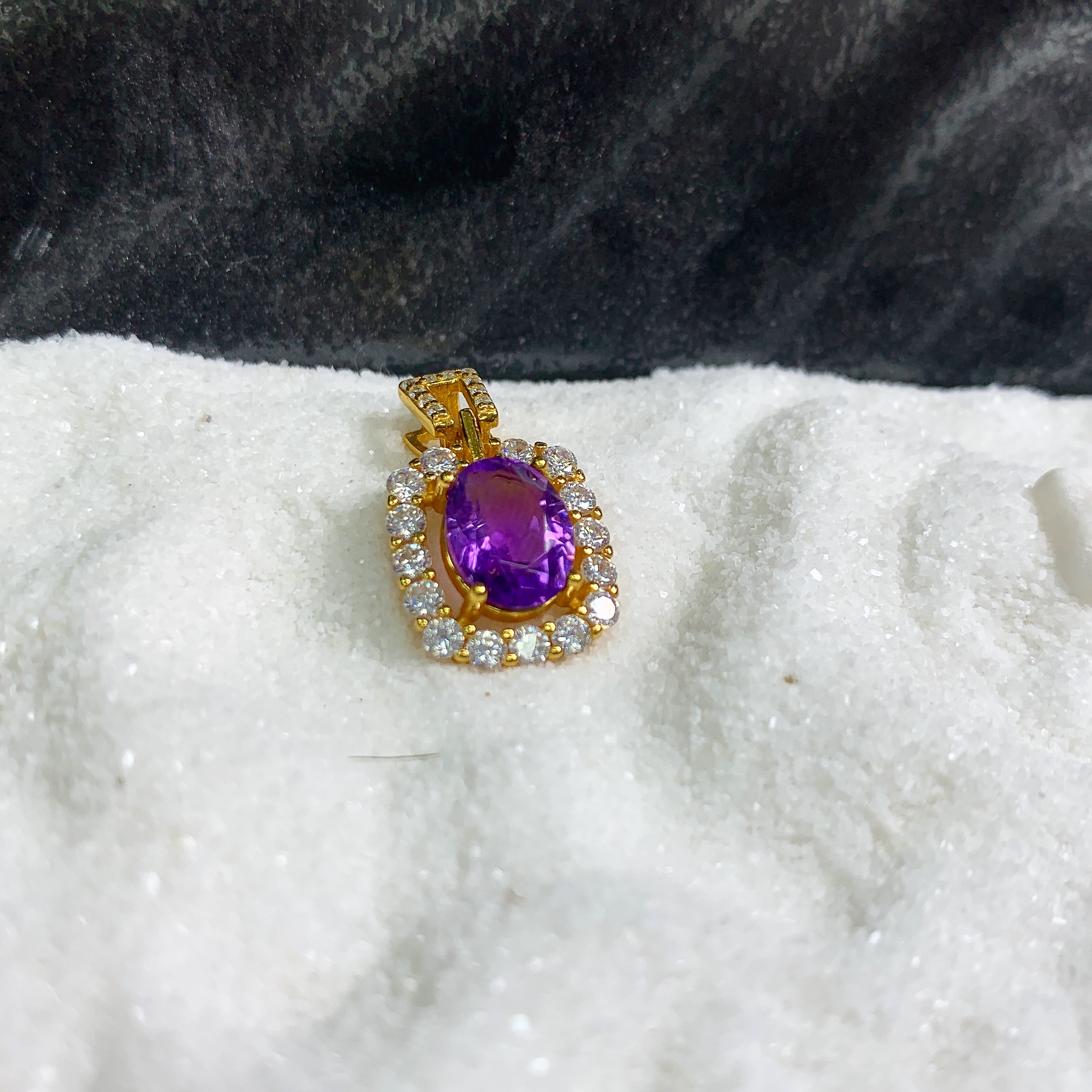 【珠宝一姐】s925紫水晶吊坠 2501072003（一件/多样性发货）