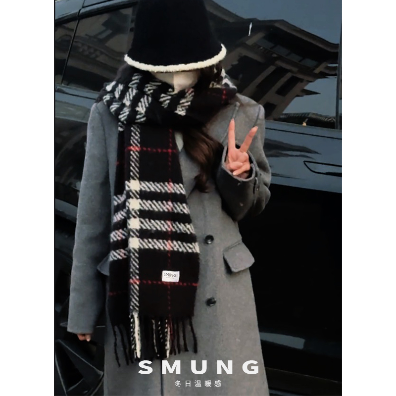 圣铭坎肩护肩高级感女韩版氛围感围巾披肩百搭ins围脖保暖冬季男