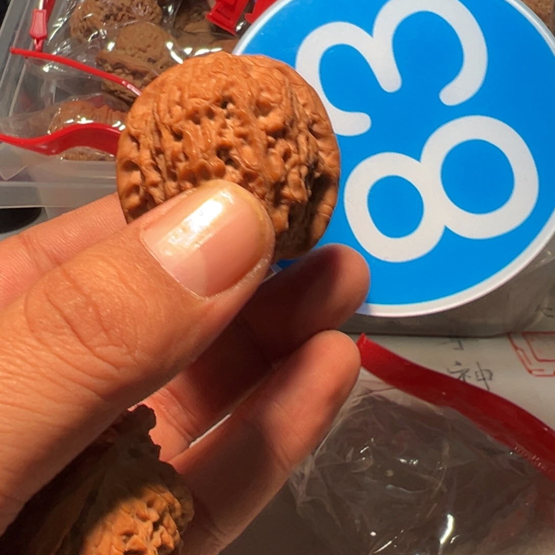 洺***鬼文玩核桃，蓝色83号