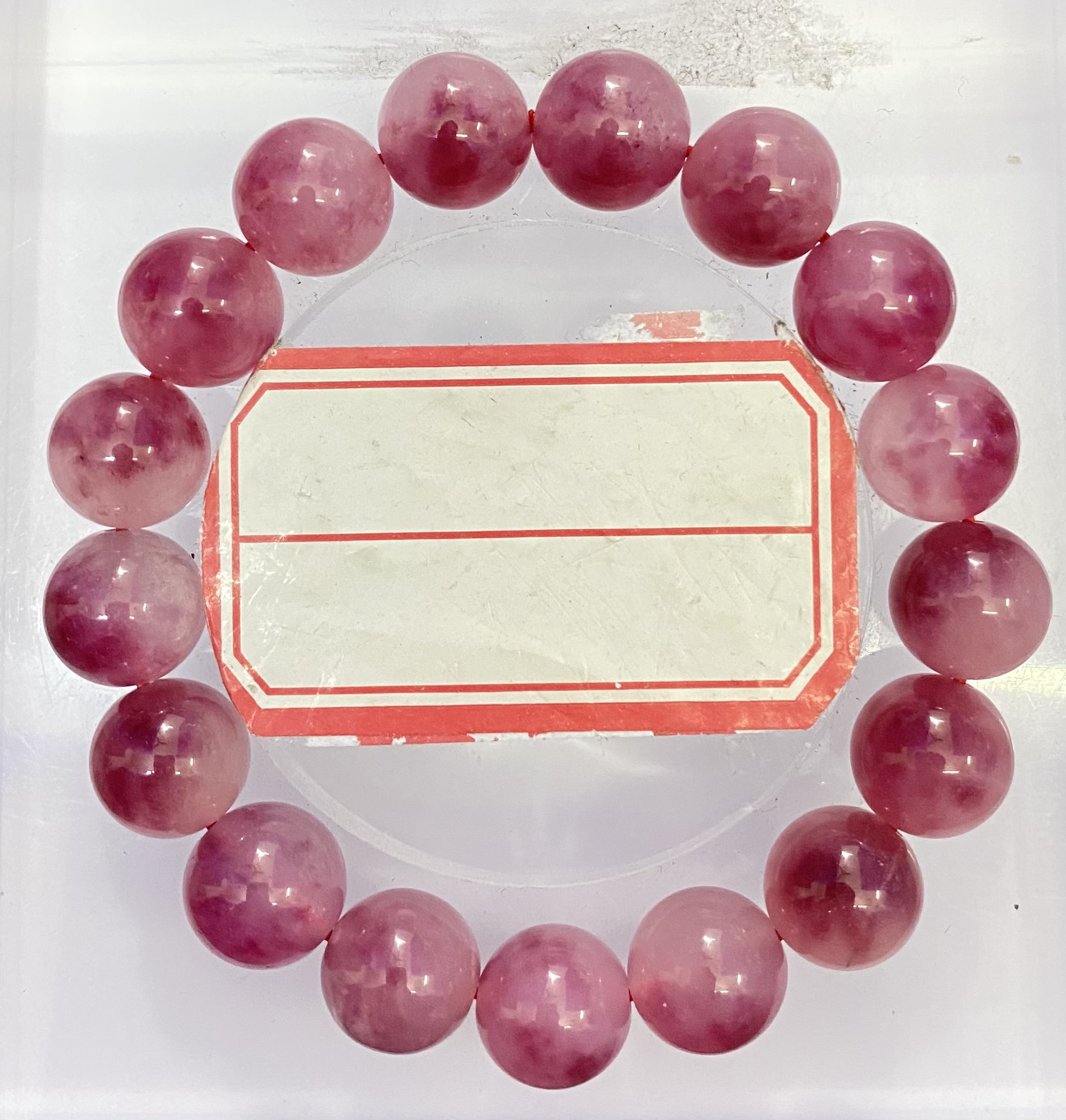 樱花色12mm手串发一条C108