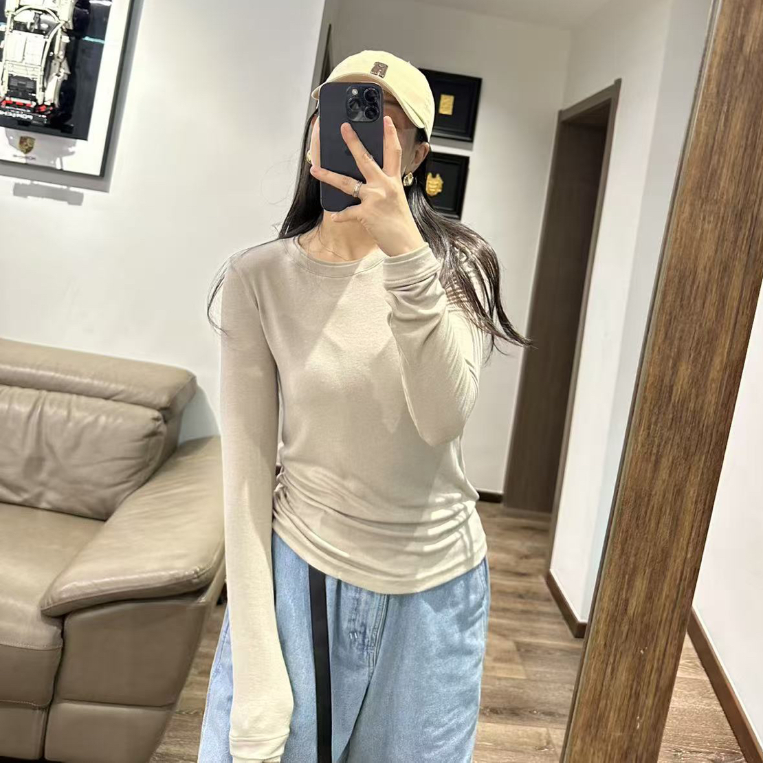 秋冬绵羊毛圆领打底衫女 1318