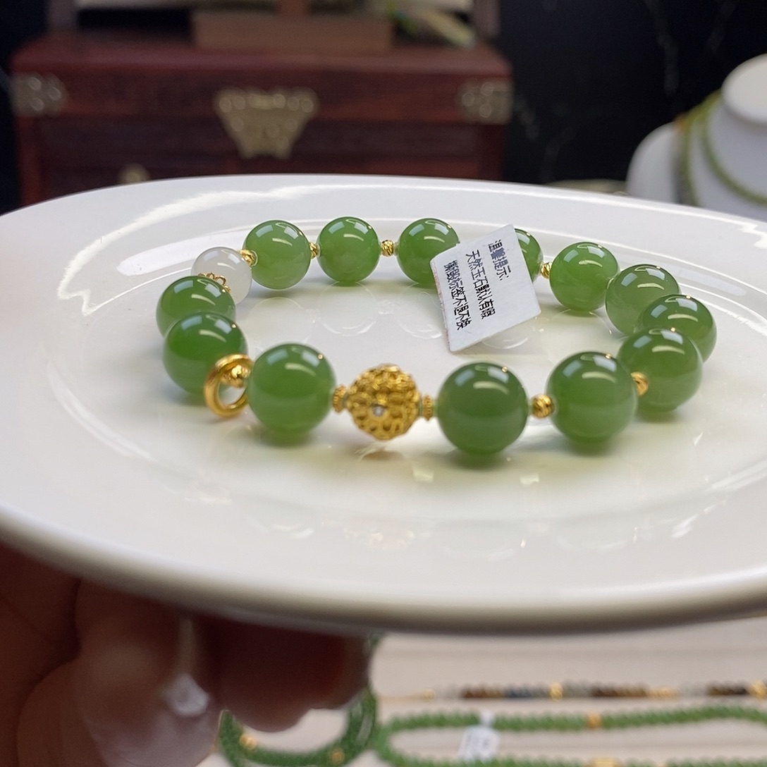 和田玉未镶嵌手链