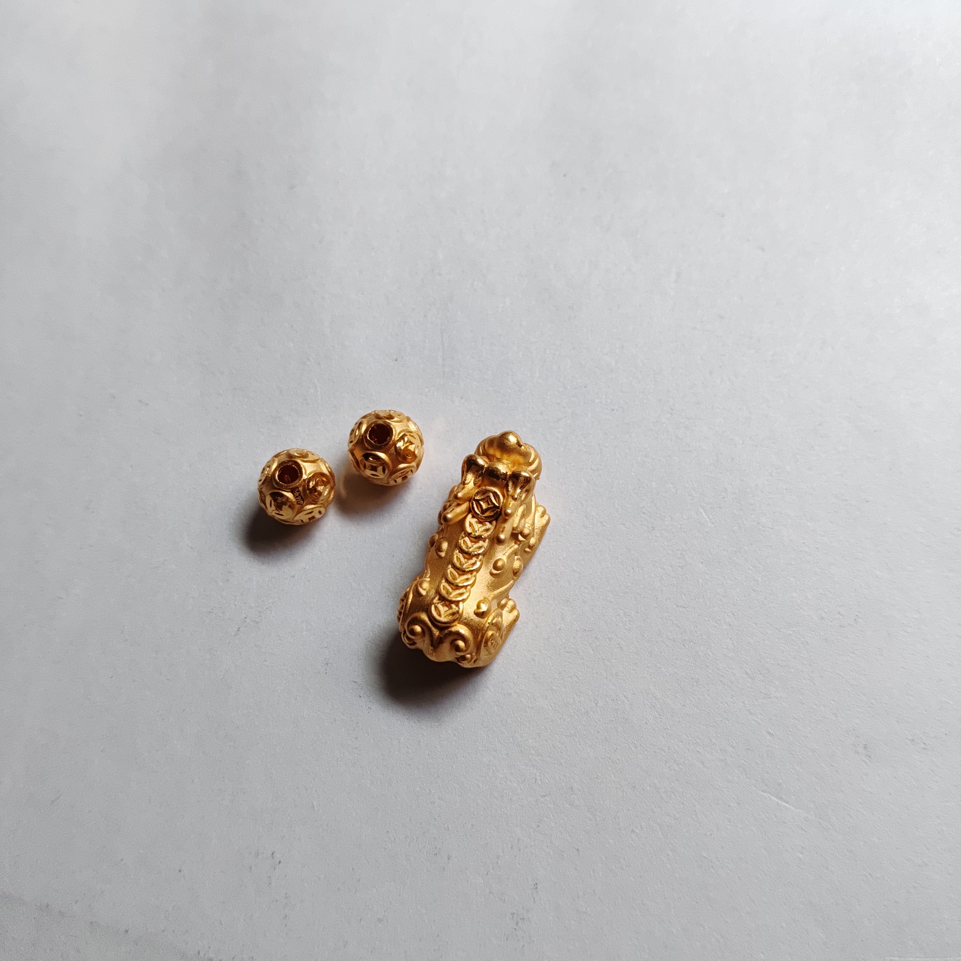 金元宝足金999貔貅珠子首饰