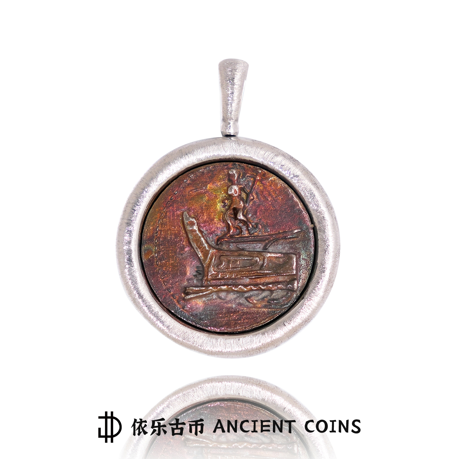 坠链均925银 【海神波塞冬】古币吊坠项链做旧高级双面佩戴高端饰品
