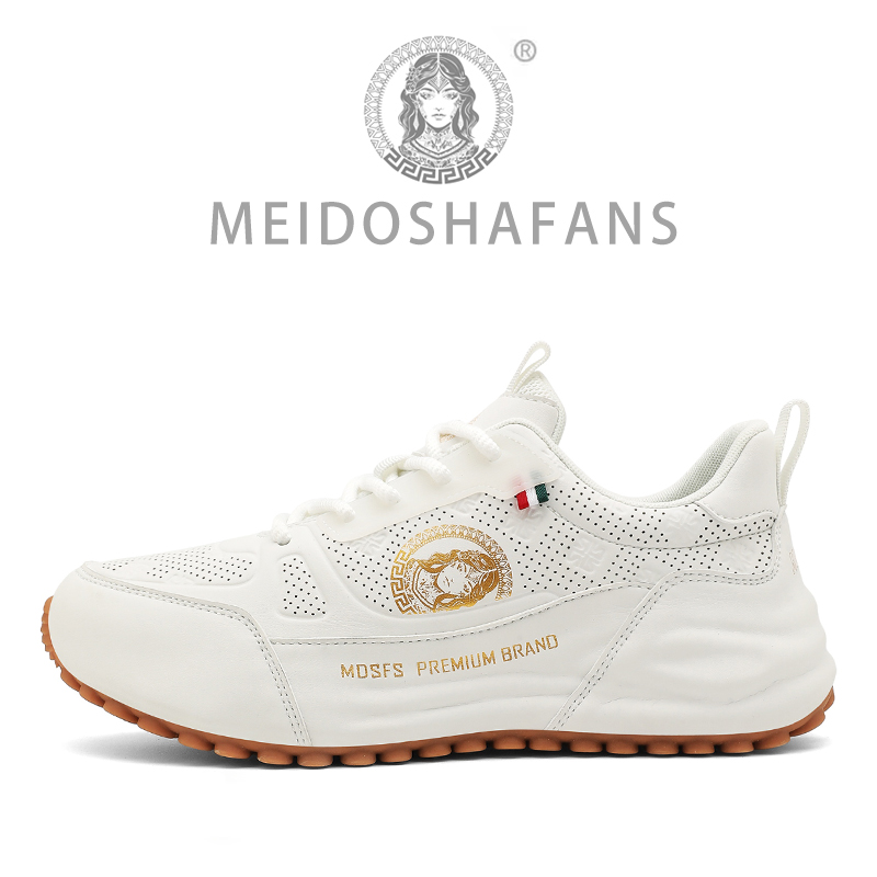 美杜莎夏季轻奢时尚百搭舒适男女同穿情侣鞋透气男士休闲运动鞋