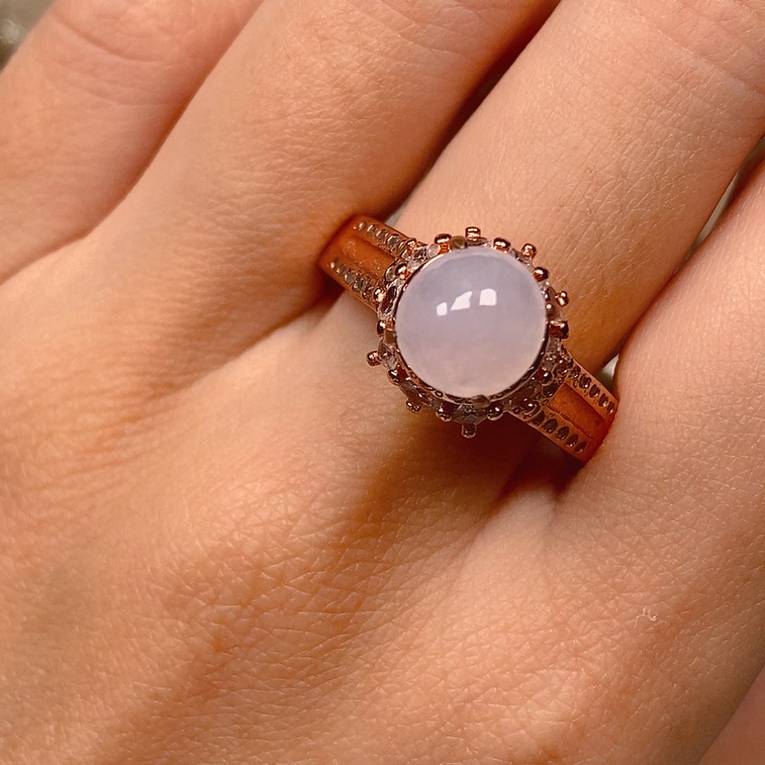 翡翠戒指未镶嵌粉