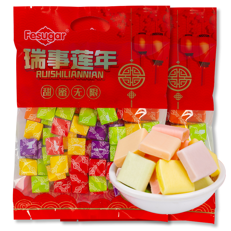Fesugar【新商福利】瑞士糖混合水果味软糖彩色糖果年货婚庆喜糖