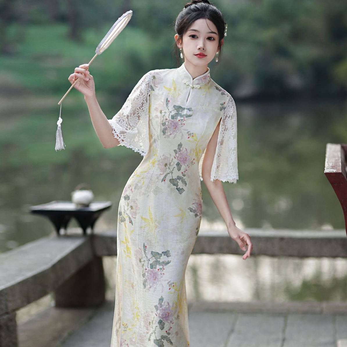 【3029 岁月静好 紫花花】显瘦气质修身优雅复古旗袍
