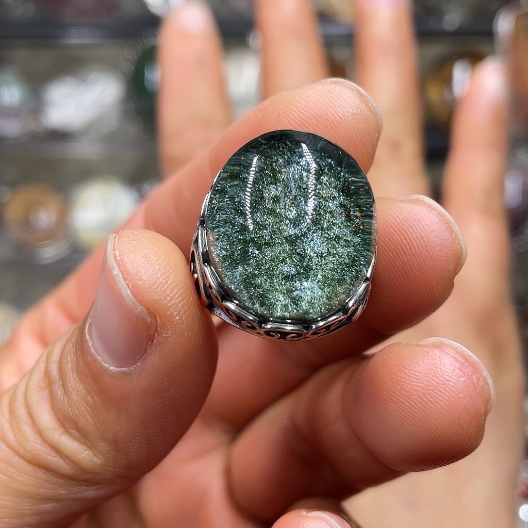 【闪购商品】水晶珠宝半成品银S925镶嵌戒指