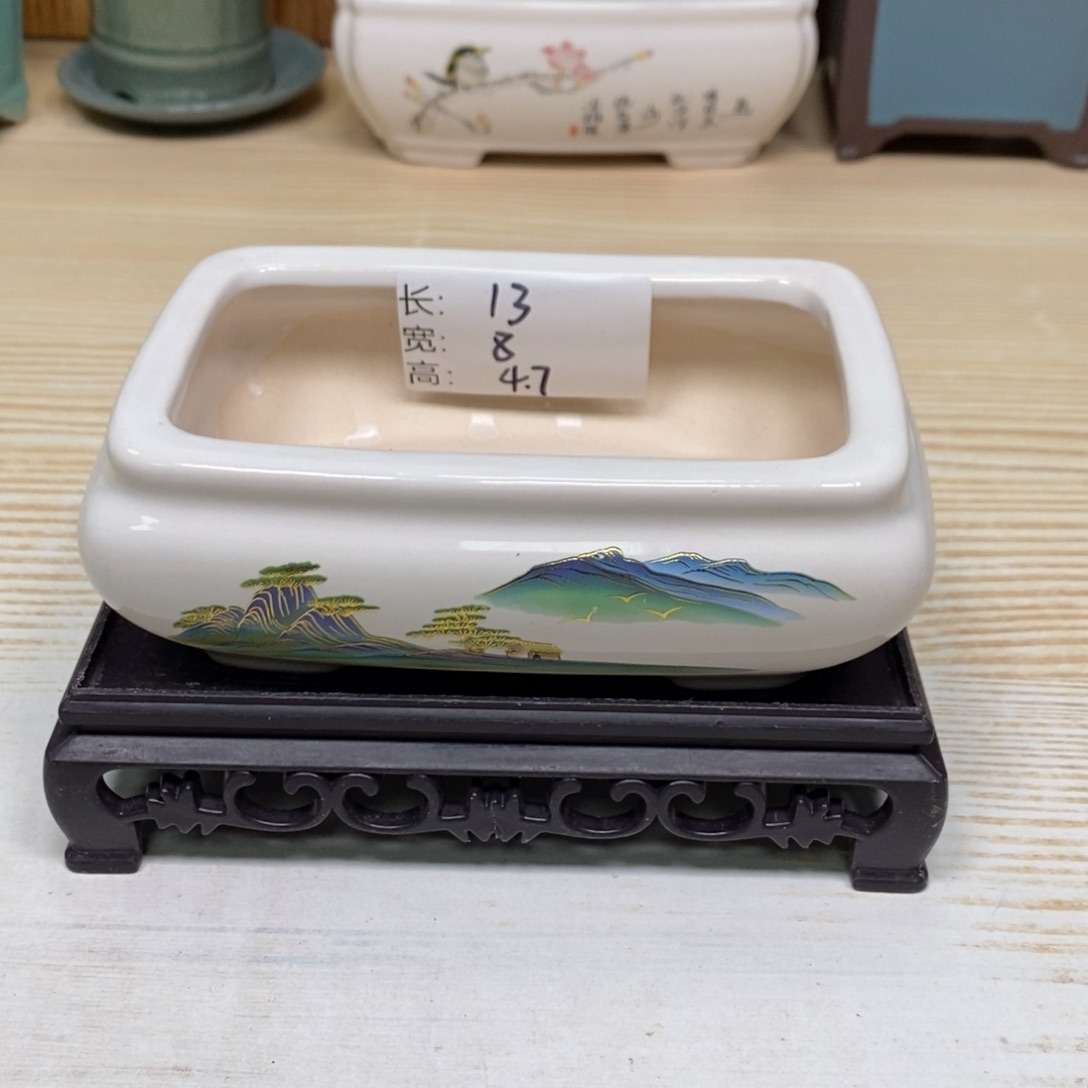 紫砂陶瓷花盆浮力