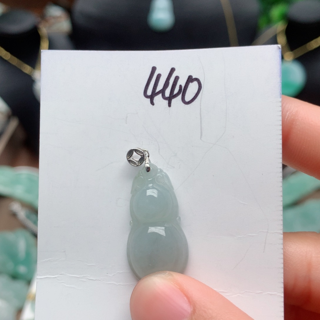 翡翠颈饰银S925镶嵌吊坠