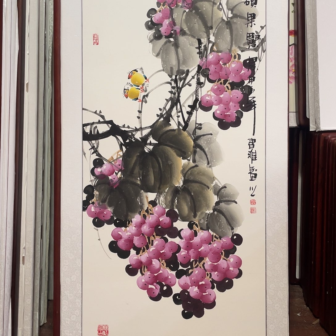 国画带框尺寸63*123厘米