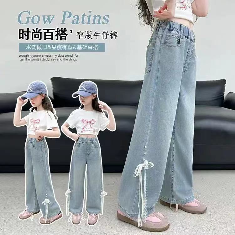 炸街款女童春夏款牛仔裤816