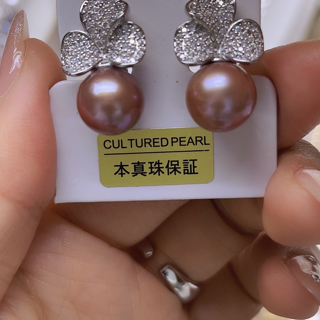 吊坠或者耳钉银S925镶嵌淡水珍珠