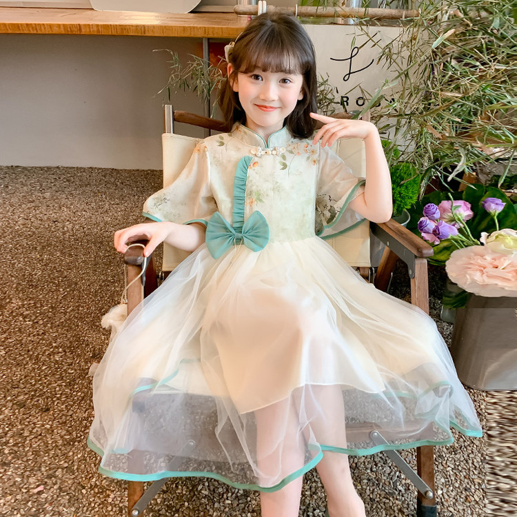 夏季中国风儿童汉服连衣裙洋气时髦公主裙