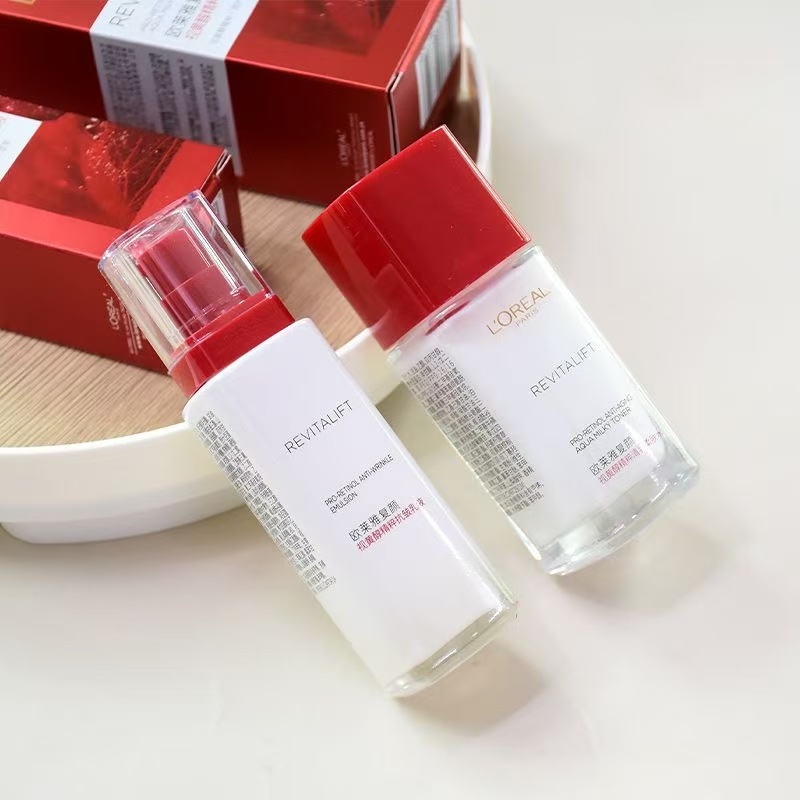 临期欧莱雅复颜清仓视黄醇抗皱清乳柔肤水65ml