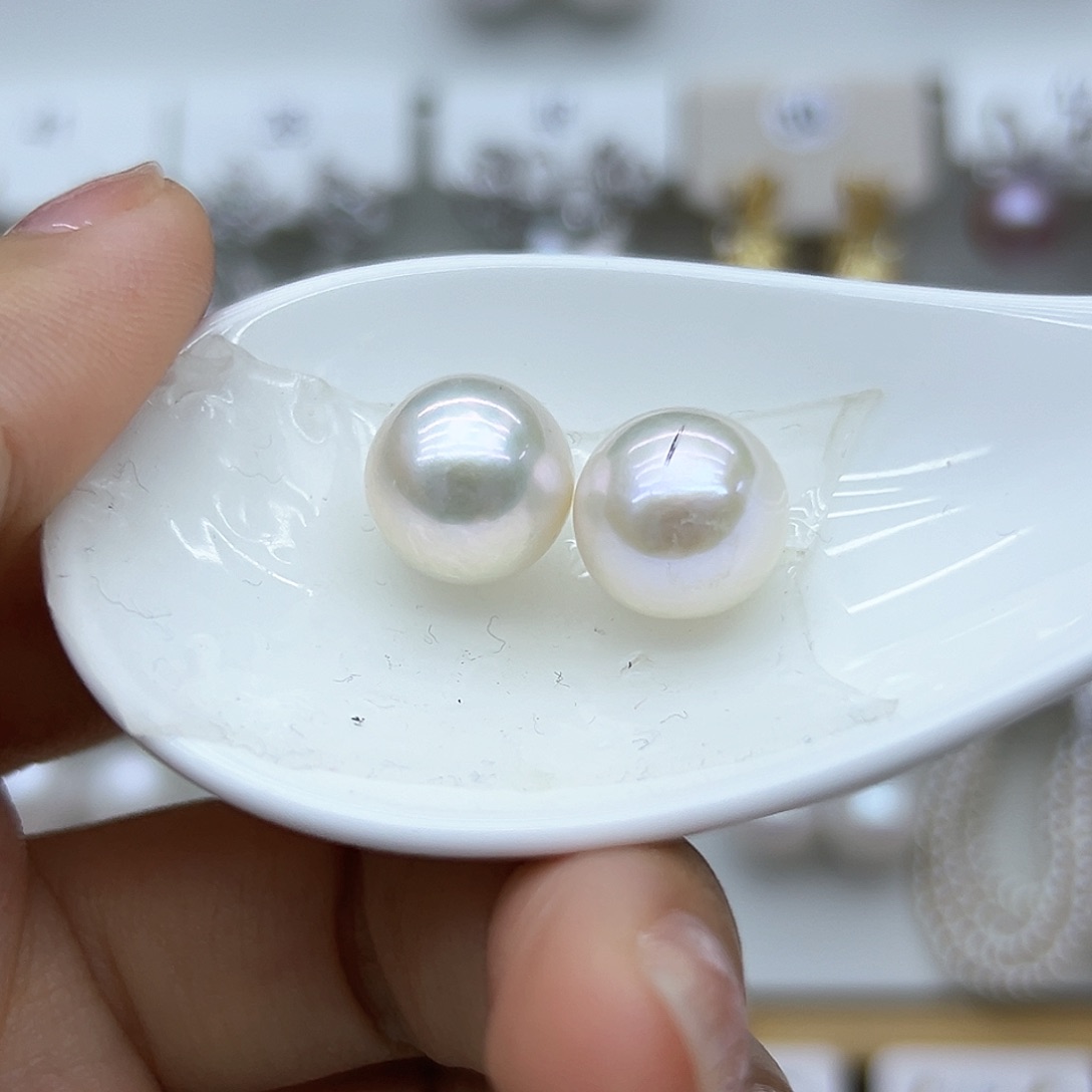 淡水珍珠银S925镶嵌颈饰曼**贸银耳勾