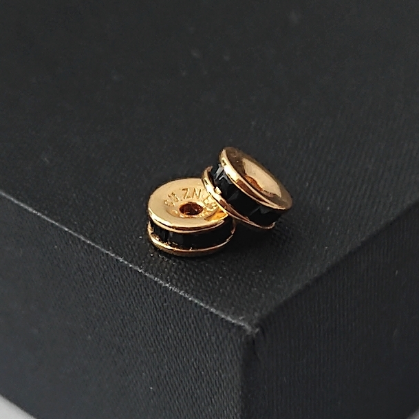 升级款方钻黑色无爪一对尺寸6mm+一套古铜色古今色配饰