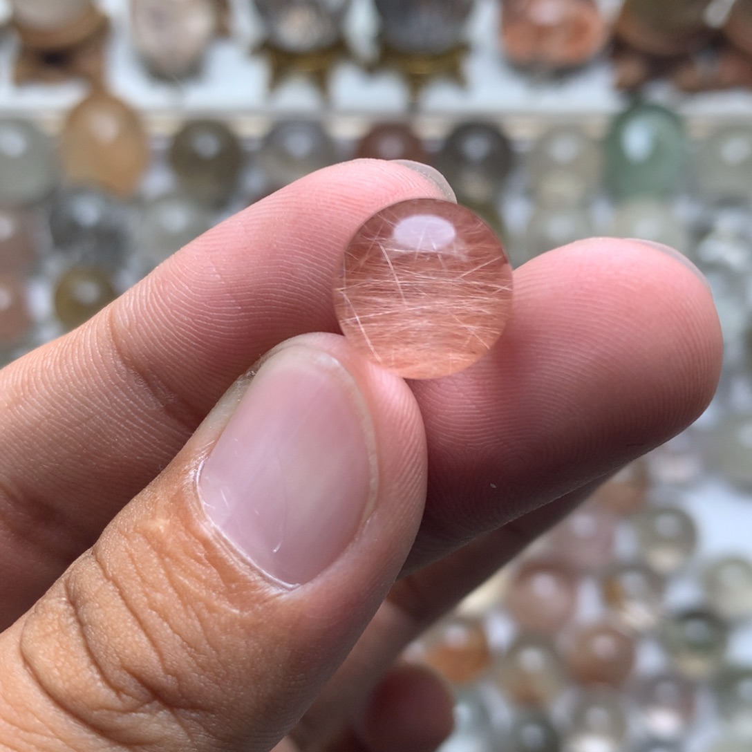 是***啊未镶嵌珠宝半成品水晶兔毛球