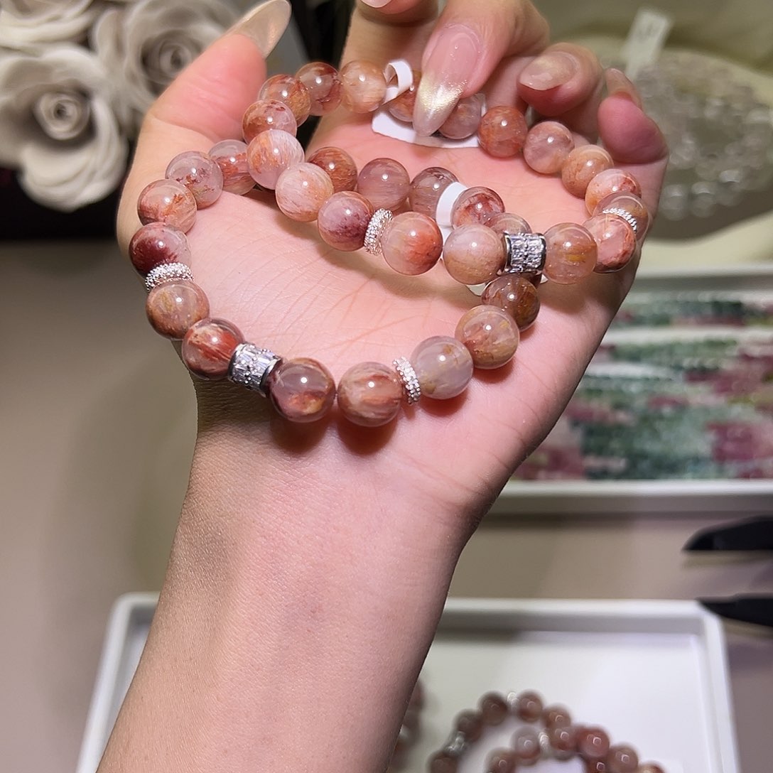 水晶手链未镶嵌兔毛极光10m 48小时鉴赏