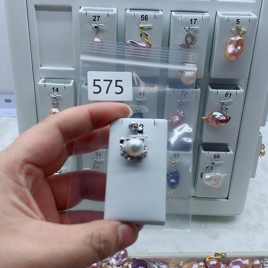 合金淡水珍珠吊坠(不含链)