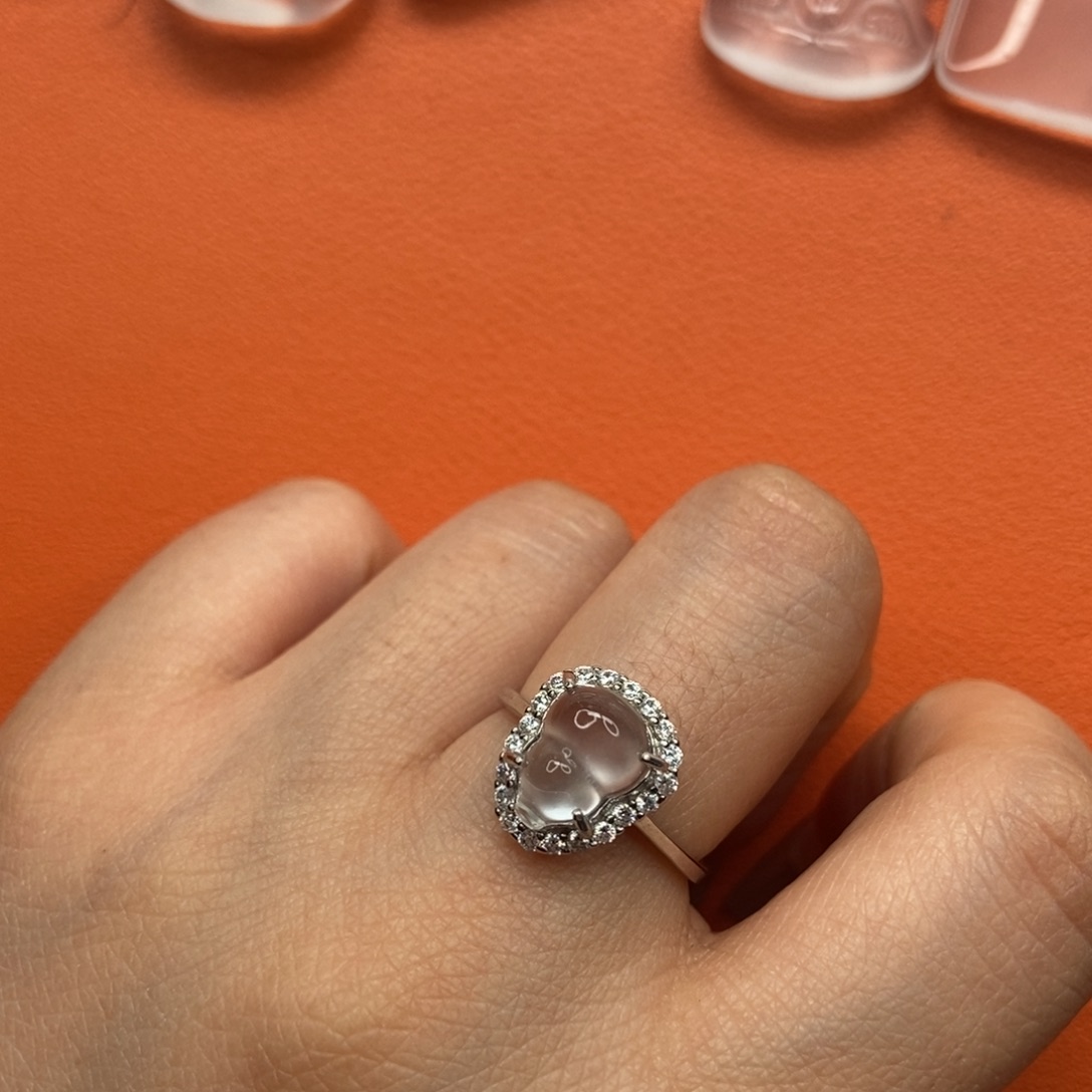 石英质玉颈饰银S925镶嵌