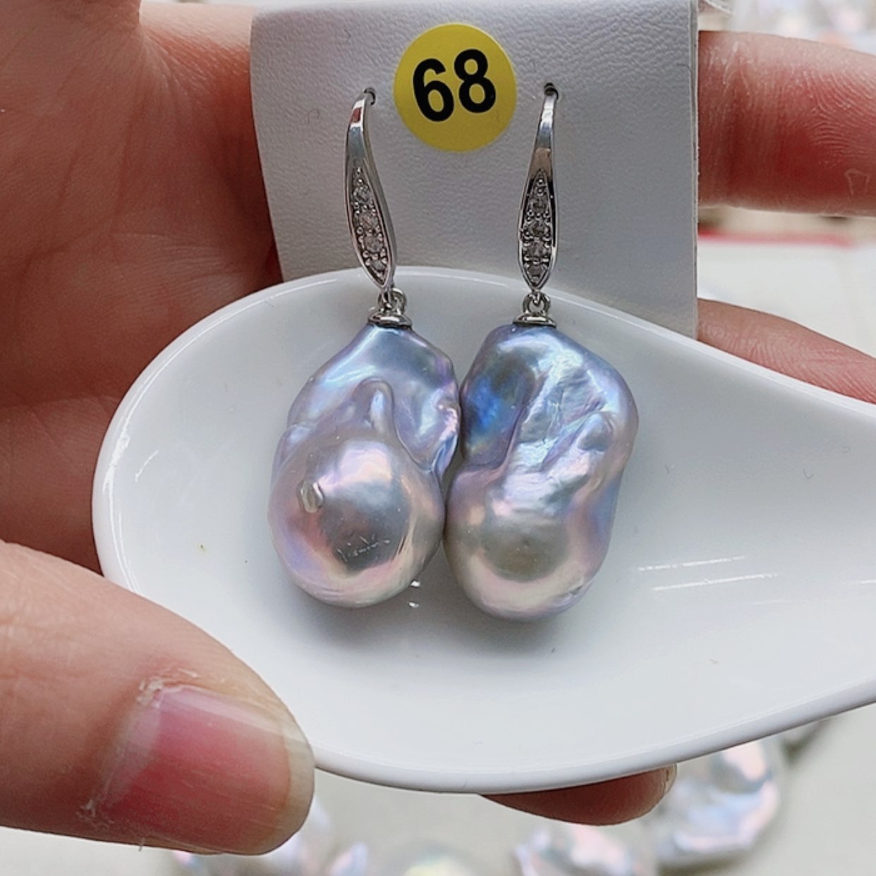 【闪购商品】淡水珍珠耳饰银S925镶嵌