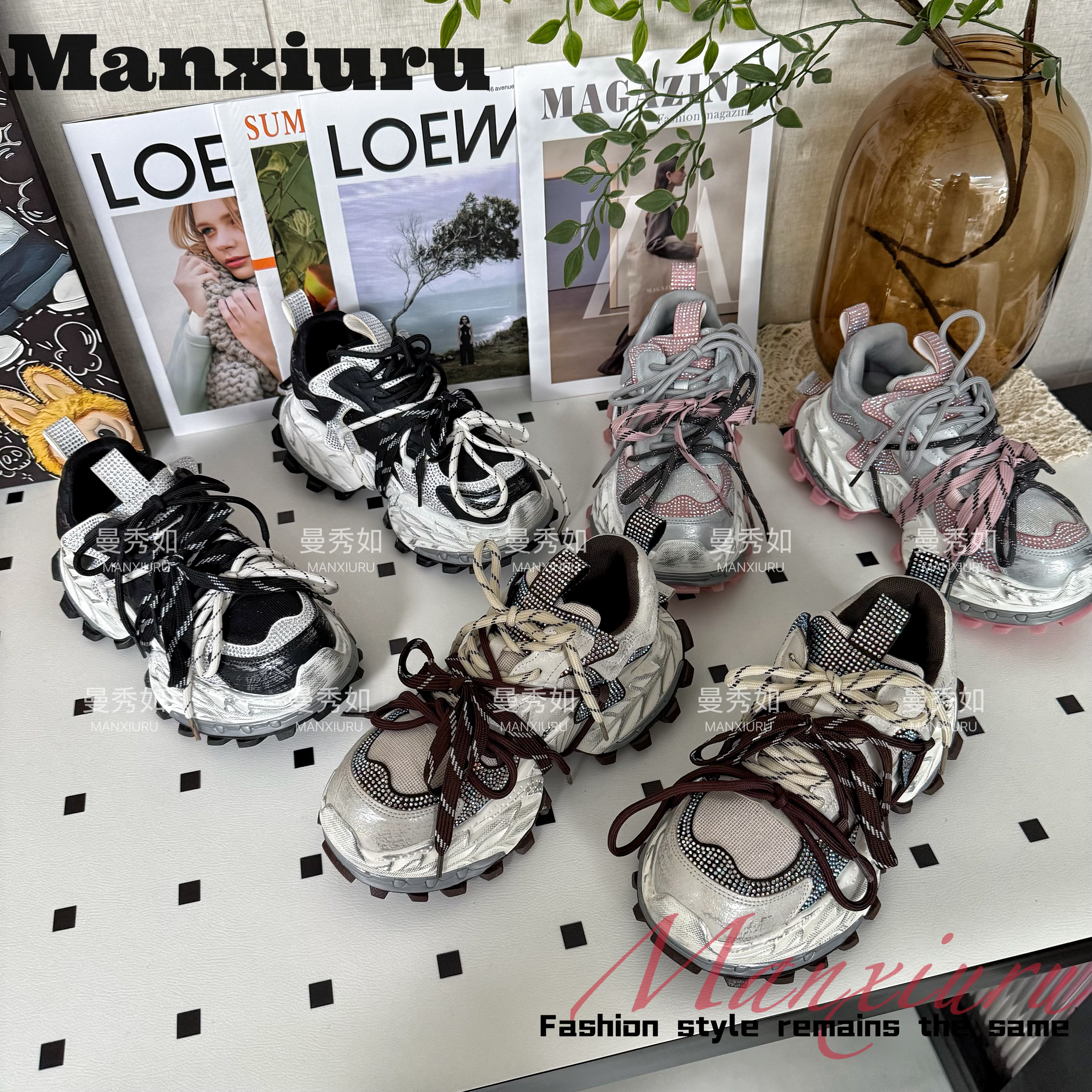 ManXR-【梵花境Fanjin】奢品设计师款小众重工厚底老爹欧货休闲鞋