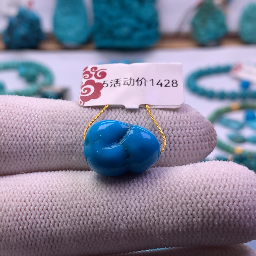 绿松石未镶嵌爆爆蓝随型12+