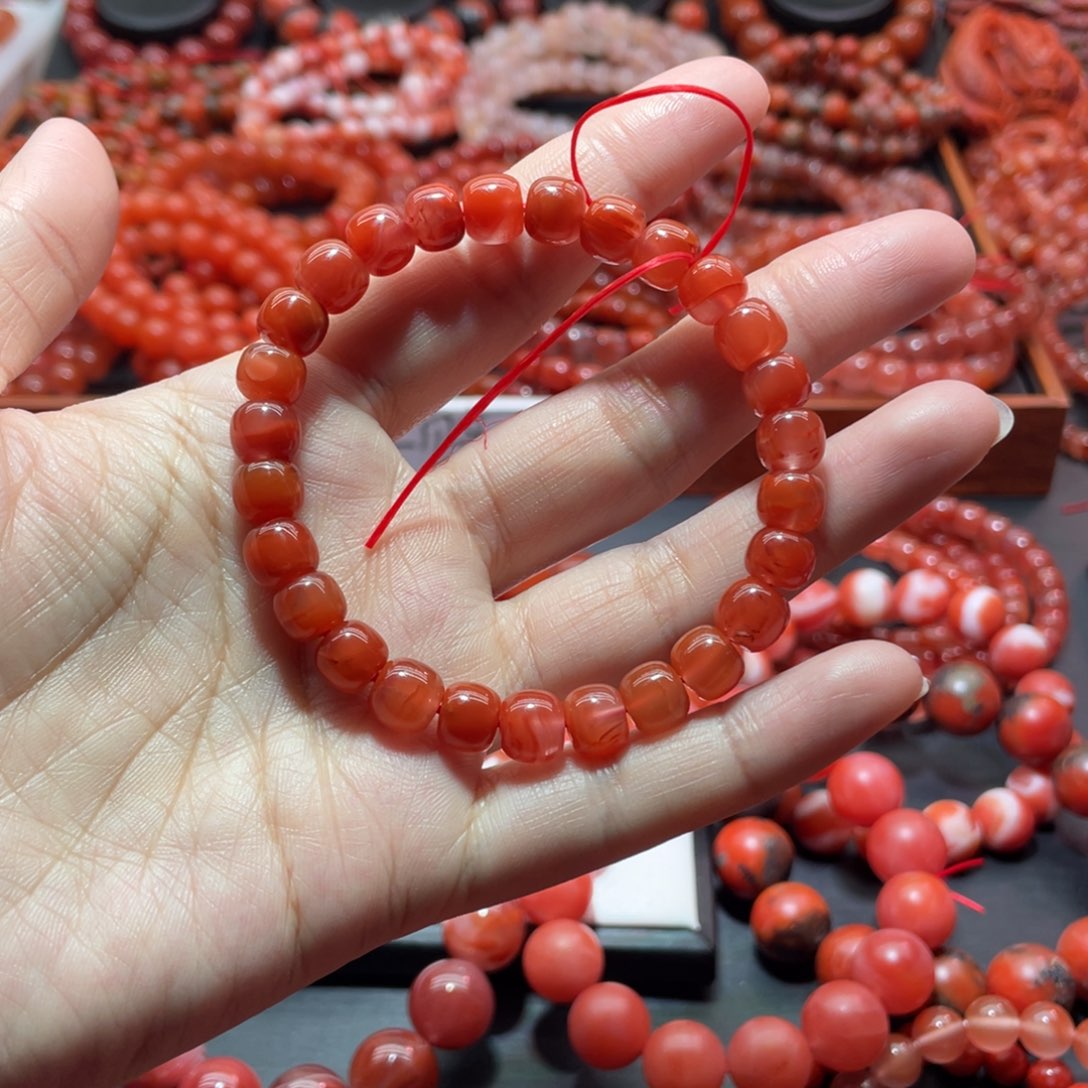 南红玛瑙手链未镶嵌