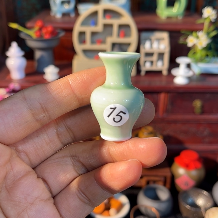 摆件微陶老王迷你花瓶