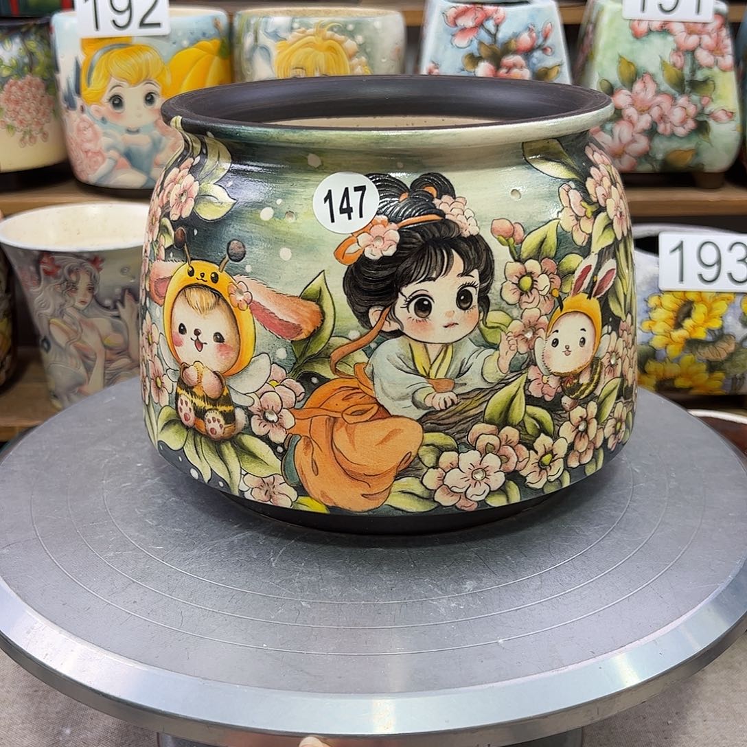 景德镇炫彩手绘口16高14