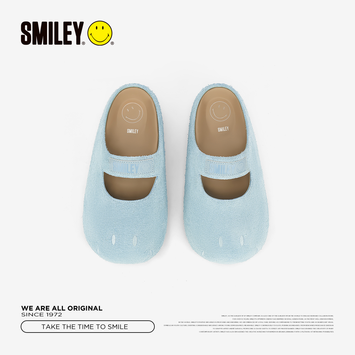 SMILEY笑脸勃肯鞋夏季拖鞋女懒人一脚蹬休闲外穿包头半拖穆勒鞋女