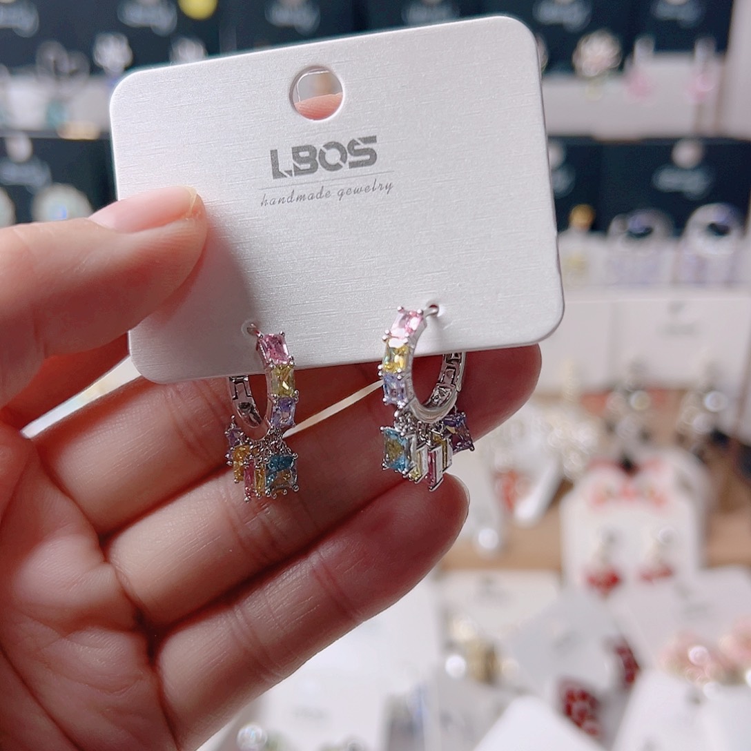 琉璃纯铜合金耳环