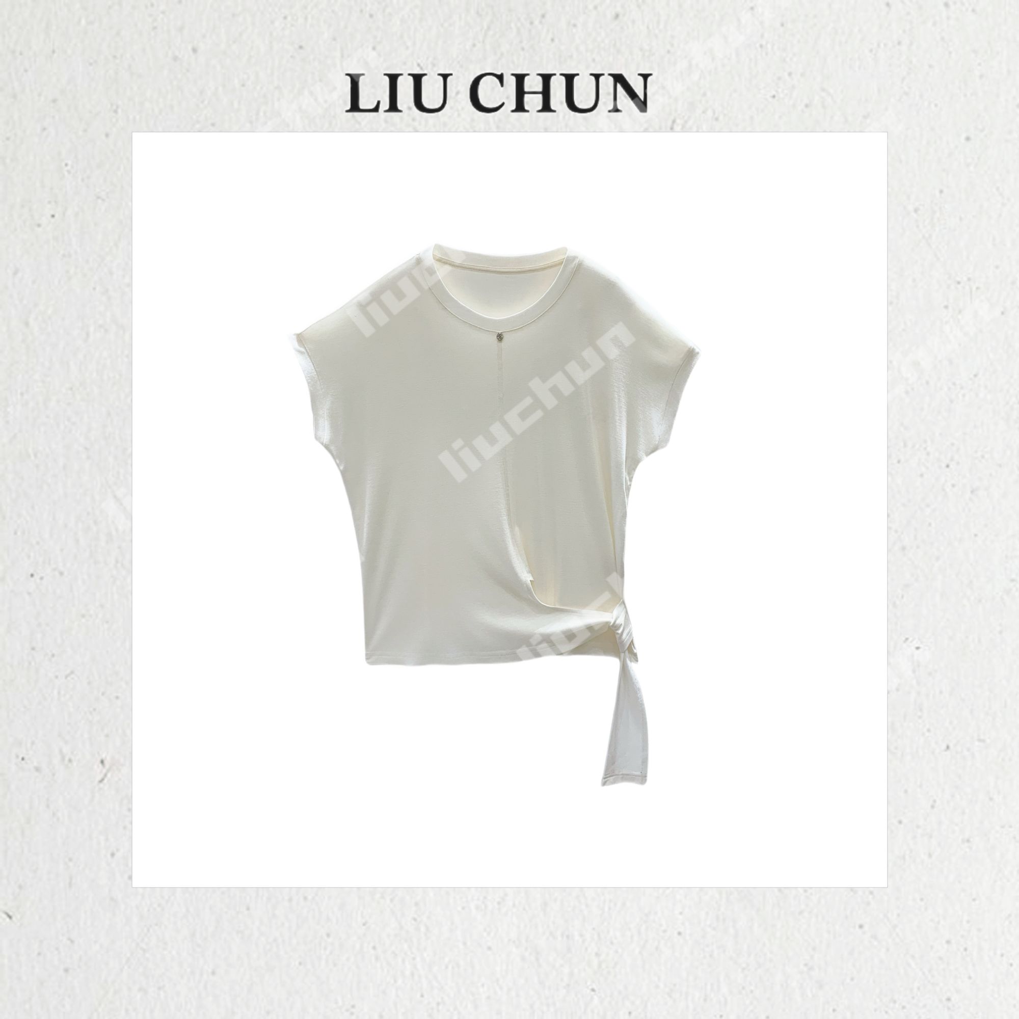 【侧边系带】CHUN家夏款混纺T恤