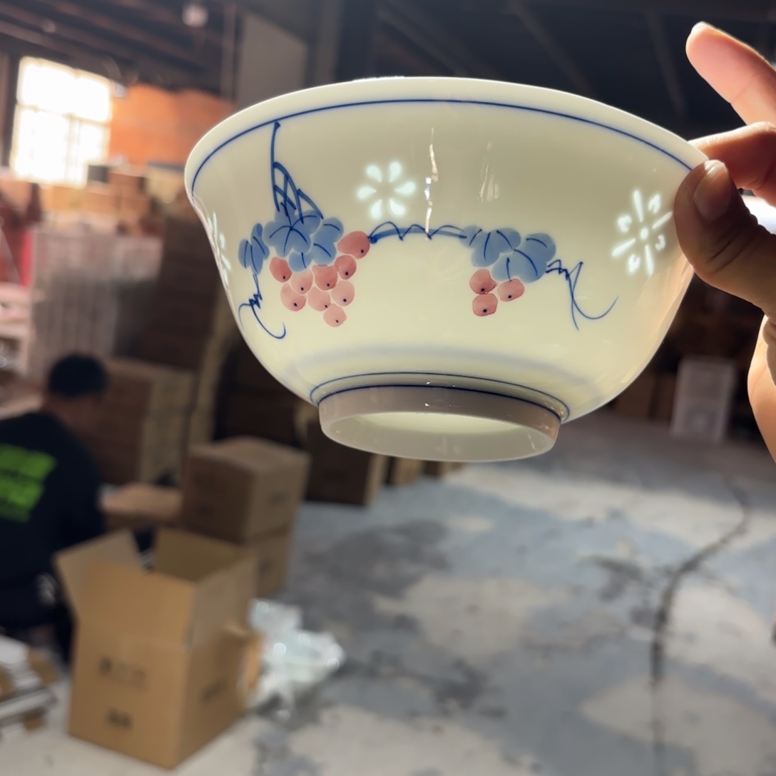 玉瓷景德镇陶瓷两只微瑕