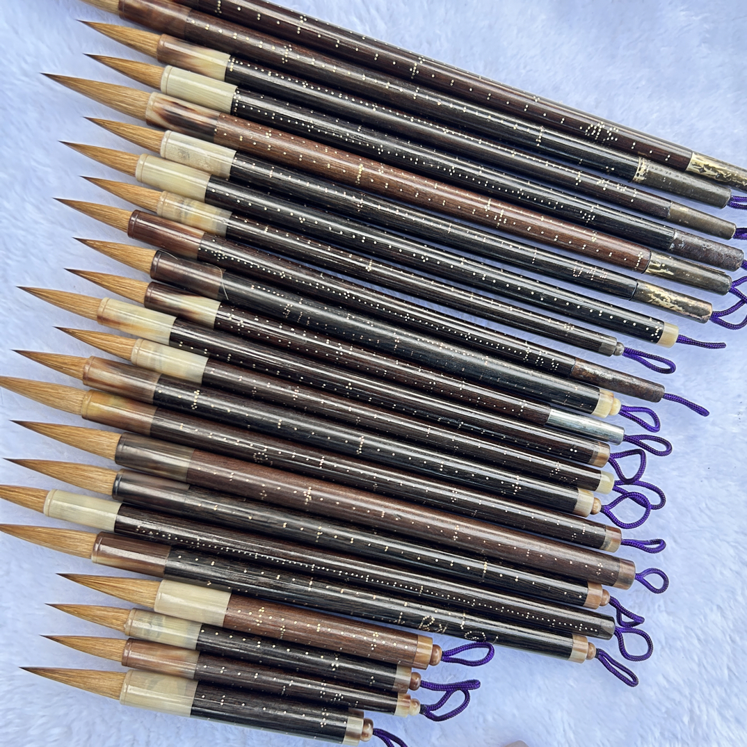 老称杆称心如意笔狼毫各种星眼各种大小 花牛角斗 收藏