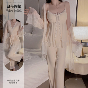 性感黑色网纱纯欲镂空睡衣套装浪漫绑带紧身收腰显胸家居服配丝袜