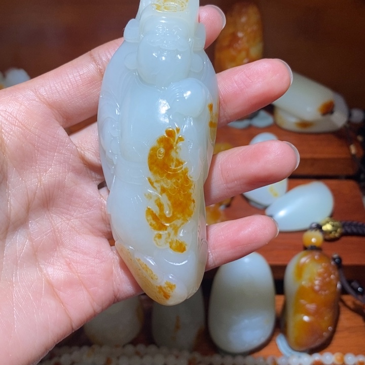 闲***鹤和田玉未镶嵌颈饰