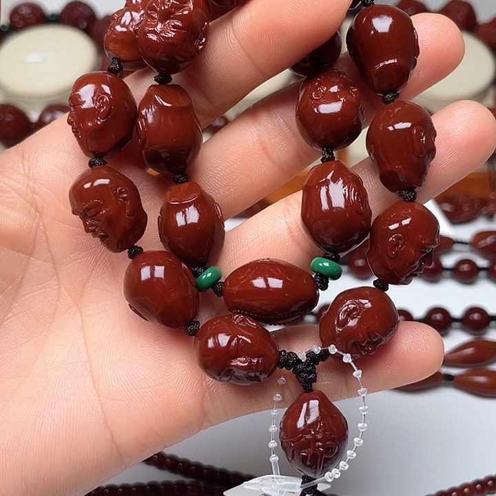 橄榄核手串石**人十八罗汉