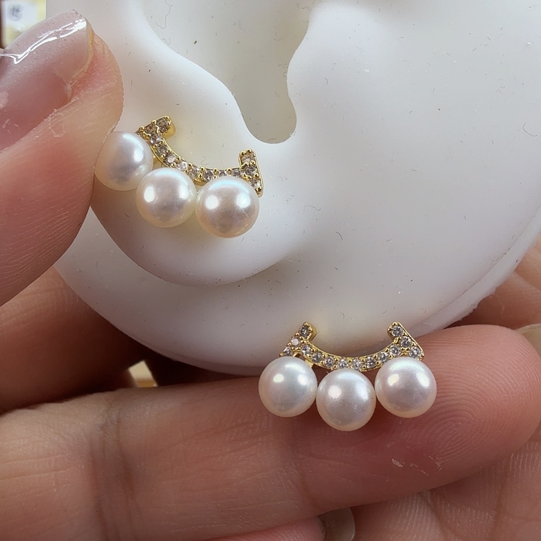 耳饰未镶嵌淡水珍珠