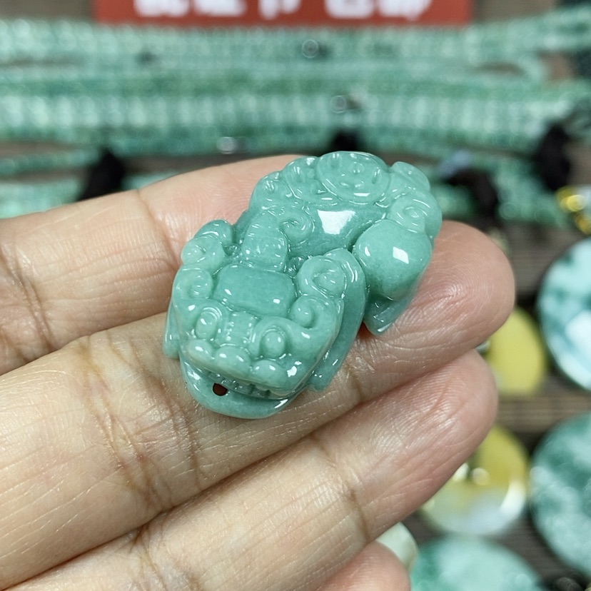 【闪购商品】翡翠颈饰未镶嵌玉吊坠翡翠玉四钱貔貅吊坠小款