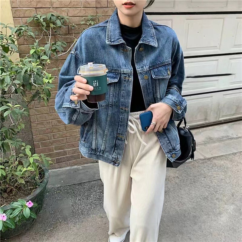 休闲短外套刺绣牛仔夹克宽松百搭绣花时尚韩版显瘦春秋