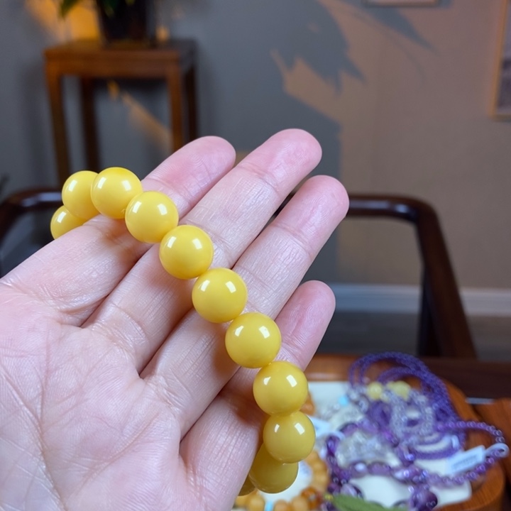 琥珀手链未镶嵌W****C蜜蜡手串12