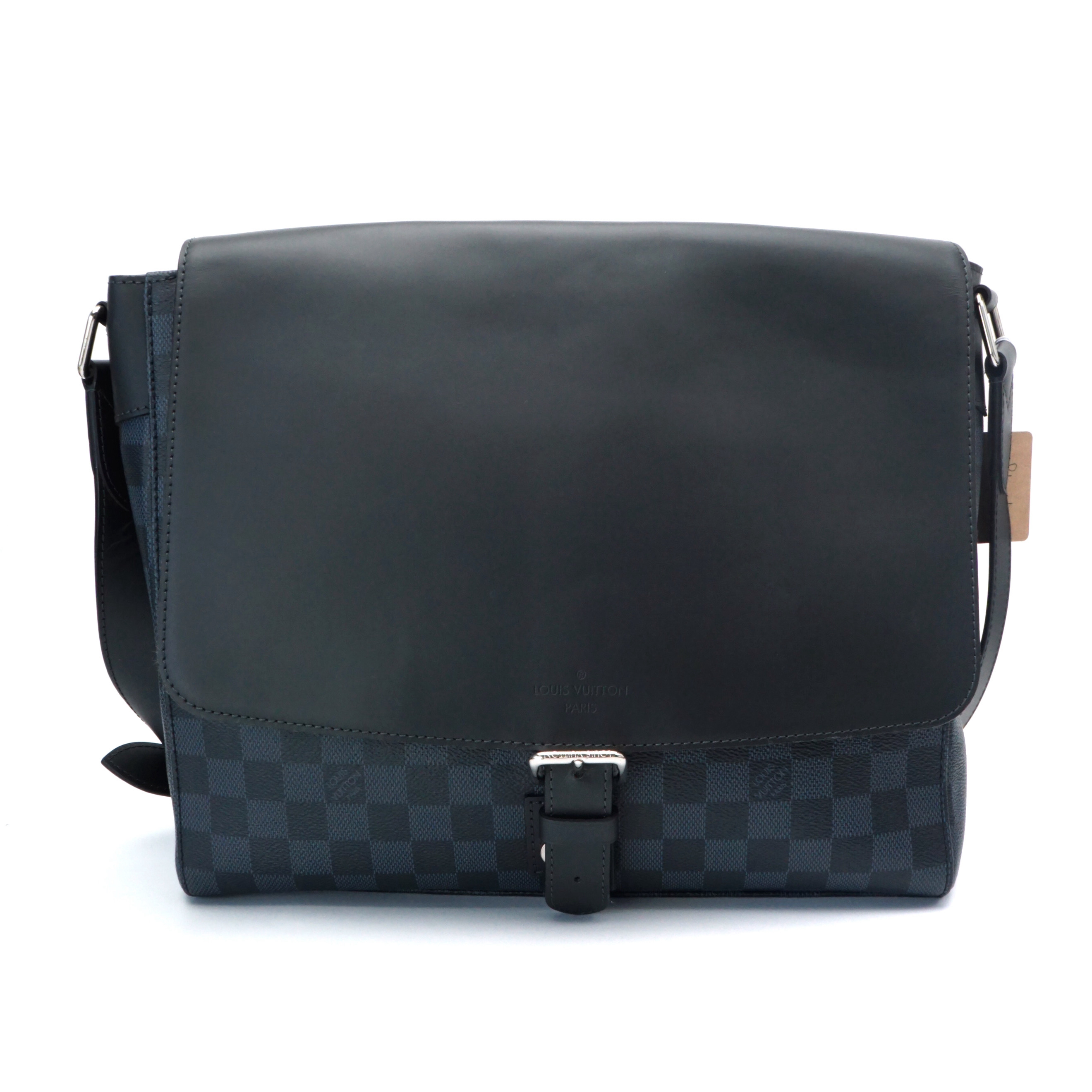 99新 LouisVuitton/路易威登 灰色棋盘格邮差包 81201